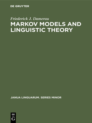 cover image of Markov Models and Linguistic Theory